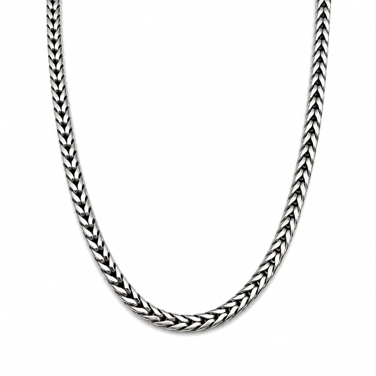 Collana Catena Maglia Spiga con Cornetto